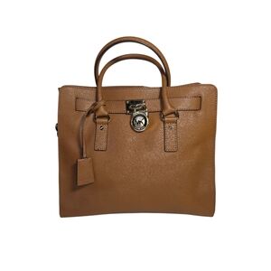 Michael Kors Handbag Tote Shoulder Brown Purse Hamilton